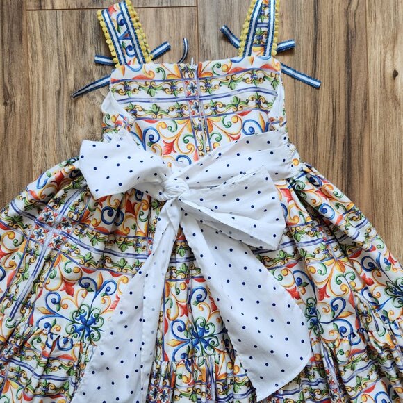 Mi LOVES beautiful girl Azuejo dress Size 4T - Picture 3 of 4